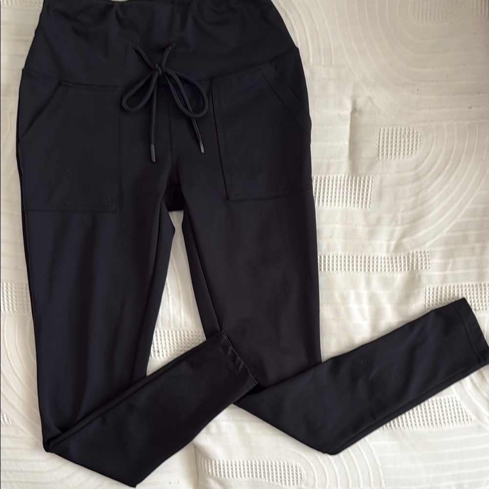 Black Jogger Pants with Drawstring